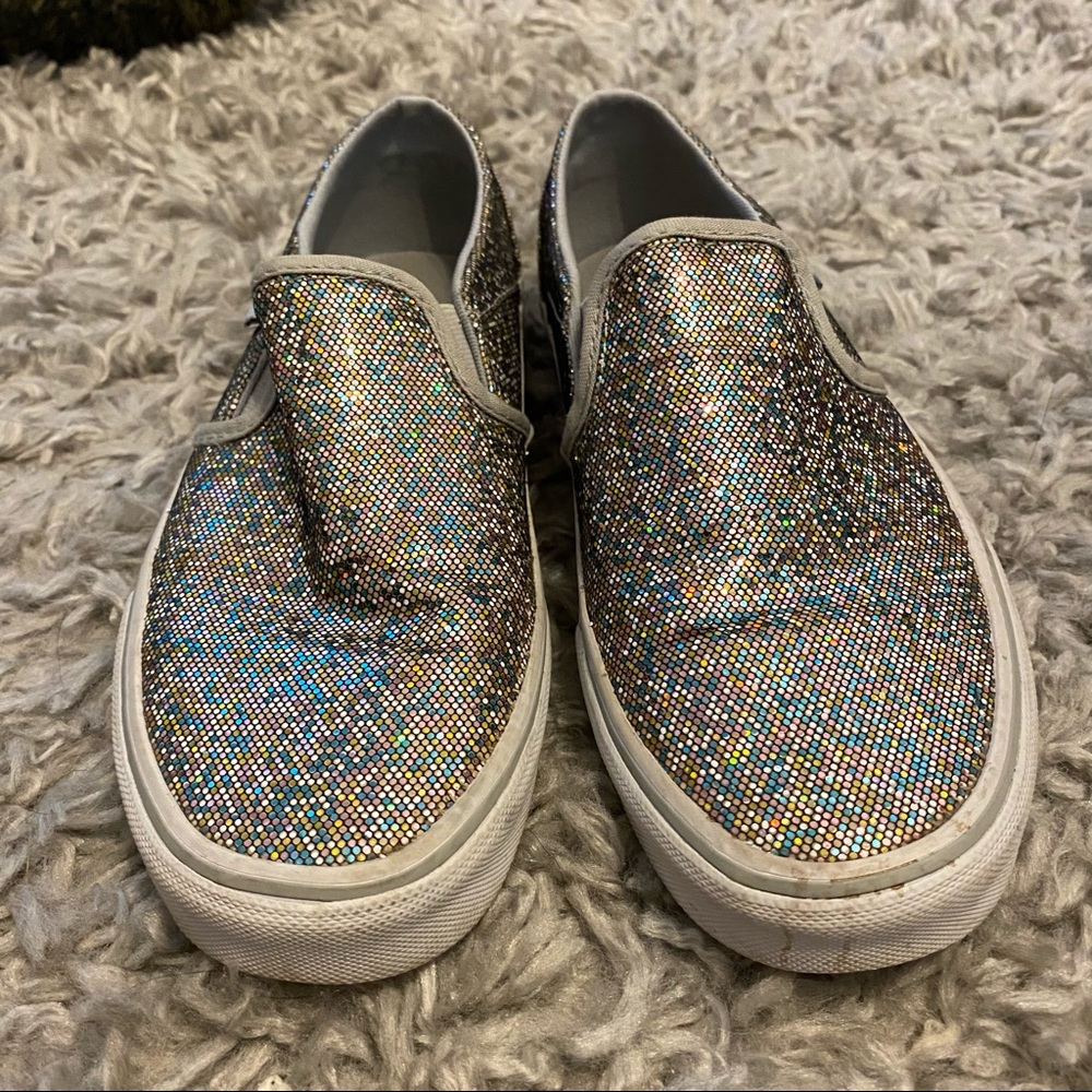 Grey/ Multicolor Sparkle Vans